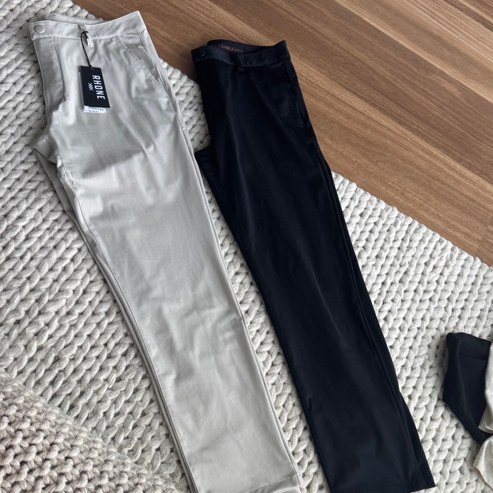 Rhone Men's Chinos in Black and Cream